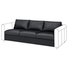 3-місна секція IKEA VIMLE ВІМЛЕ, ГРАНН, Бомстад чорний, 504.653.51