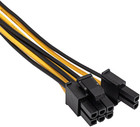 Adapter Akyga PCIe 6+2 pin - PCIe 8 pin Black (AK-CA-82) - obraz 1