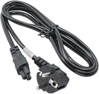 Kabel zasilający Akyga VDE IEC C5 - CEE 7/7 1.5 m Black (AK-NB-01C) - obraz 1