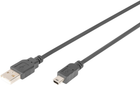 Kabel Assmann USB Type-A - mini-usb M/M 3 m Black (AK-300108-030-S) - obraz 1