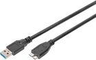 Kabel Assmann USB Type-A - micro-USB M/M 1.8 m Black (AK-300116-018-S) - obraz 1