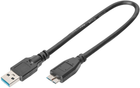 Kabel Assmann USB Type-A - micro-USB M/M 0.5 m Black (AK-300117-005-S) - obraz 1