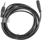 Kabel Lanberg Mini Jack 3.5 mm M/F 3 m Black (CA-MJFJ-10CC-0030-BK) - obraz 1