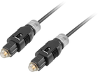 Kabel optyczny Lanberg TosLink M/M 1 m Black (CA-TOSL-10CC-0010-BK)