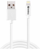 Kabel Sandberg USB Type-A - Apple Lightning 1 m White (5705730340758) - obraz 1