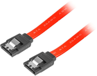 Kabel Lanberg SATA - SATA 1 m Red (CA-SASA-11CU-0100-R) - obraz 2