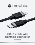Kabel Mophie USB Type-C - Apple Lightning 1 m Black (409903202) - obraz 2