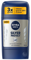Antyperspirant NIVEA Silver Protect w sztyfcie dla mężczyzn 50 ml (42429654) - obraz 1
