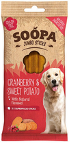 Ласощі для собак Soopa Jumbo Sticks Cranberry and Sweet Potato 170 г (5060289921026) - зображення 1
