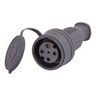 Розетка 380V каучуковая IP44 Lezard 3P+N 32А 332-0100-0203 черная