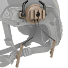 Кріплення для активних навушників на каску, шолом Fast та ін. Wosport HL-ACC-43 Coyote - зображення 6