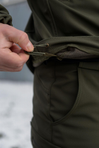 Тактична чоловіча куртка Soft shell на блискавці з капюшоном водонепроникна 5XL олива 00090 - зображення 9