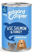 Вологий корм для дорослих собак Edgard & Cooper ASC Salmon and Turkey Wet food 400 г (5407009643323) - зображення 1