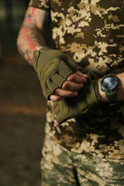 Перчатки тактические беспалые Pentagon Duty Mechanic 1/2 Gloves Olive Green XL - изображение 5