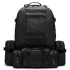 Тактический рюкзак подсумка outdoor black b08 aokali 75l +3 - изображение 2