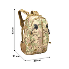Тактический рюкзак outdoor cp camouflage aokali a57 36-55l - изображение 6