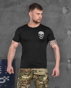 Тактическая потоотводящая футболка Odin black skull L - изображение 1