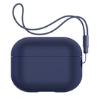 Силиконовый чехол для наушников Apple AirPods Pro 2 2022, Silicone Case with straps, синий, защитный кейс с ремешком, ультратонкий и легкий, полная защита, с подвеской, мягкий силикон, ArmorStandart (ARM68609)