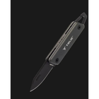 Раскладной туристический нож True Utility Modern Keychain Knife Чорний-Сірий - изображение 3