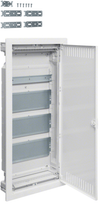 Корпус встроенный металлическая дверца мультимедиа Hager VU48NWB 4-рядный