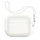 Силиконовый чехол для наушников Apple AirPods Pro 2 2022, Silicone Case with straps, белый, защитный кейс с ремешком, ультратонкий и легкий, полная защита, с подвеской, мягкий силикон, ArmorStandart (ARM68618)