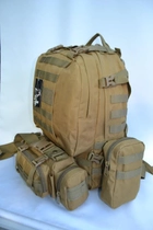 Тактический рюкзак Silver Knight мод 213 40+10 литров песочный - изображение 5