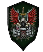 Шеврон патч "Темні Ангели Warhammer 40000" на ліпучкі велкро