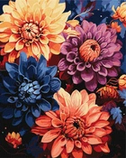 Картина за номерами Ідейка Барвисті жоржини ©art_selena_ua, 40 х 50 см (KHO3248) (Без коробки)