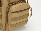 Наплечная сумка-рюкзак 5л сумка через плечо койот - изображение 7