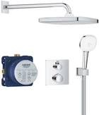 Душевой гарнитур скрытого монтажа с термостатом GROHE Grohtherm Tempesta 250 Cube 34871000