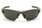 Очки защитные открытые Venture Gear Tactical Semtex 2.0 Tan (forest gray) Anti-Fog, чёрно-зелёные в песочной оправе - изображение 2