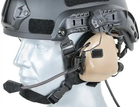 Тактические активные наушники Earmor M32H с креплением на шлем койот (243815) - изображение 5