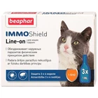 Протипаразитарні краплі для котів з діметіконом Beaphar IMMO Shield 3х1 мл (8711231133536)