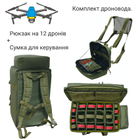 Комплект дронщика, рюкзак оператора дрона FPV Mavic DERBY DronoCase 60L, сумка DERBY Combat-1, оливка - изображение 1