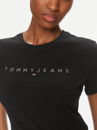 Футболка бавовняна жіноча Tommy Jeans DW0DW17827-BDS XS Чорна (8720646692798) - зображення 3