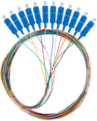 Pigtail optyczny Lanberg SC/UPC ST A1 SM 12 X 2 m Multicolor (FP-SCUP-SS21-1202-MC) - obraz 1