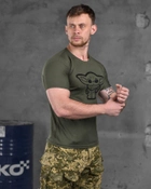 Тактическая мужская потоотводящая футболка Yoda S олива (85831) - изображение 3
