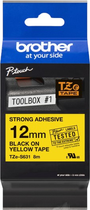Taśma etykietowa Brother P-Touch TZE-S631 12 mm 8 m Black/Yellow (TZES631) - obraz 1