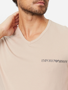 Набір бавовняних футболок чоловічих Emporio Armani 3F717111849-11350 M 2 шт Синій/Бежевий (8057767239619) - зображення 4