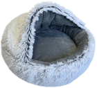 Legowisko dla psów Fluffy Cave Bed Frozen White (6972718666516) - obraz 1