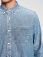 Koszula jeansowa przejściowa męska GAP 736872-00 M Niebieska (1200056830586) - obraz 3