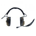Активні захисні навушники Earmor M32 MARK3 (CB) Coyote Brown з гарнітурою - изображение 4