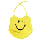 Детский слюнявчик Мини Mega Zayka MGZ-0604(Yellow) силиконовый