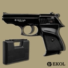 Стартовый пистолет Walther ppk, Ekol Lady черный, Сигнальный пистолет под холостой патрон 9мм, Шумовый - изображение 1