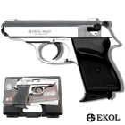 Стартовый пистолет Walther ppk, Ekol Lady + 20 патронов, Сигнальный пистолет под холостой патрон 9мм, Шумовый - изображение 3