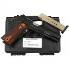 Стартовий пістолет Colt 1911, KUZEY 911#1 Black/Brown Wooden Grips, Сигнальний пістолет під холостий патрон 9мм, Шумовий - зображення 4