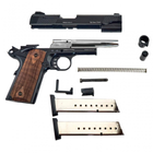 Стартовый пистолет Colt 1911, KUZEY 911#1 Black/Brown Wooden Grips, Сигнальный пистолет под холостой патрон 9мм, Шумовой - изображение 6
