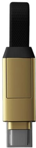 Кабель InCharge 6 Saturn 2 x USB Type-C - USB Type-A + micro-USB - Apple Lightning 0.6 м Gold (7640170469431) - зображення 1