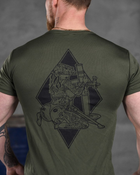 Тактическая потоотводящая футболка odin oliva снаряд XXL - изображение 7