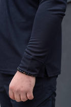Поло с длинным мужским рукавом для ДСНС с липучками под шевроны темно-синий цвет ткань CoolPass M - изображение 3